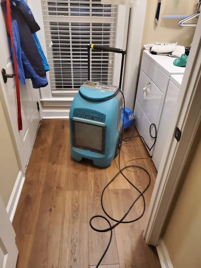 Commercial dehumidifier deployed for Flood Damage Cleanup in Severance